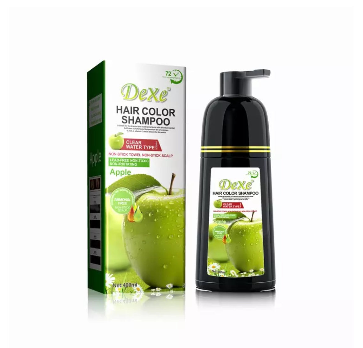 Non-Stain Hair Dye Shampoo 400ml ( Black )