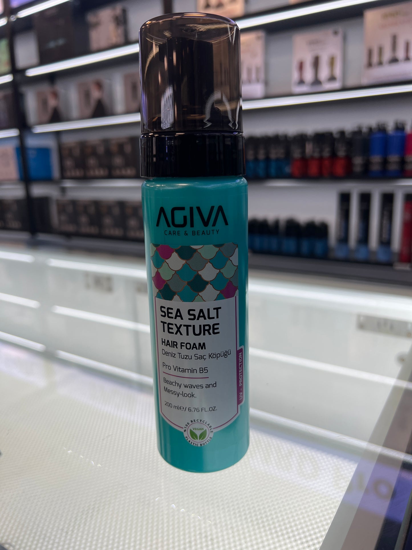 Sea salt texture hair foam