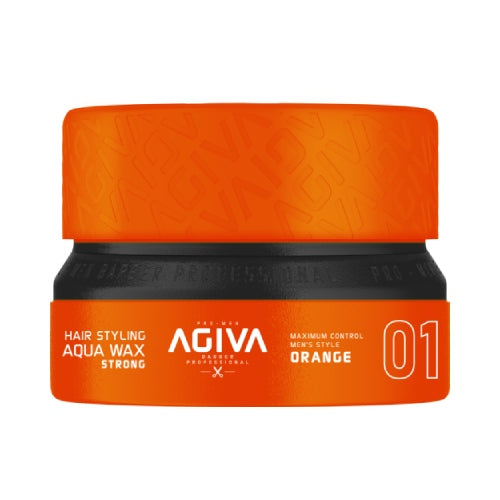 Agiva Hair Wax 01 ORANGE Aqua Wax Strong 155mL