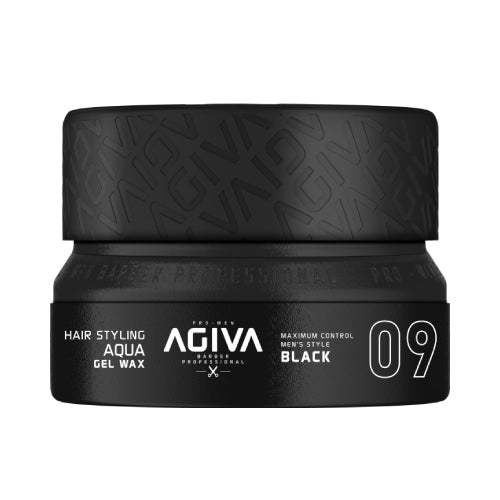 Agiva Hair Wax 09 BLACK Aqua Gel 155mL