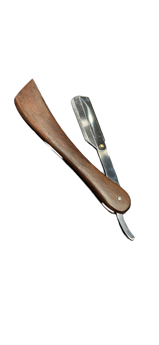 MODERN WOOD STRAIGHT RAZOR FOR DISPOSABLE BLADES