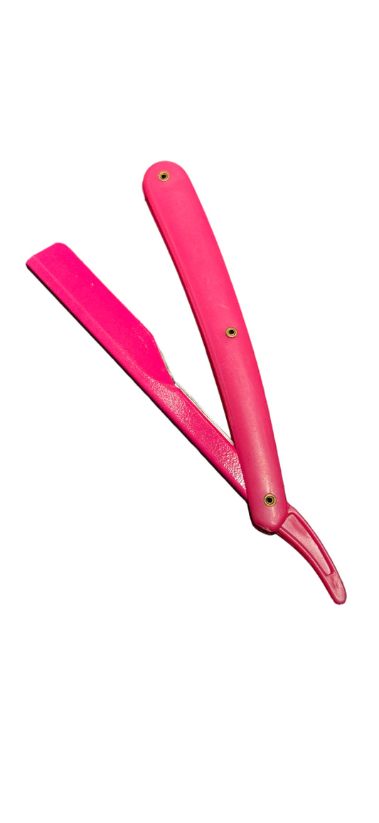 MODERN PINK STRAIGHT RAZOR FOR DISPOSABLE BLADES